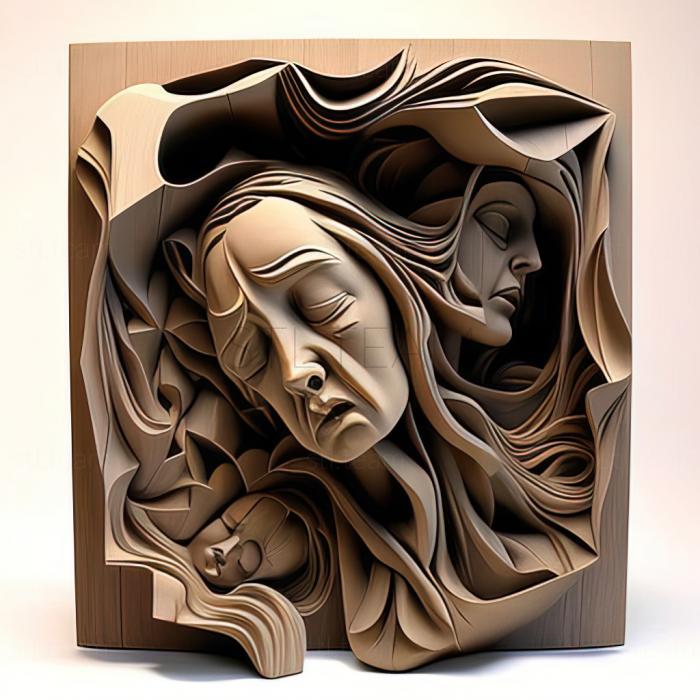 3D модель Маргарет Фіцхью Браун, американська художниця (STL)
